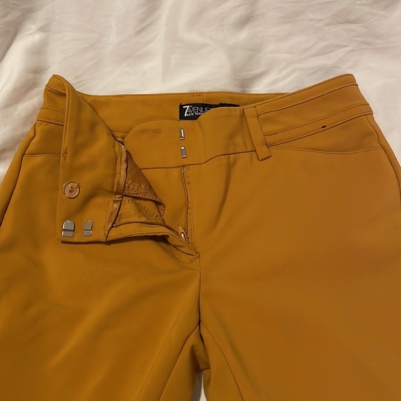Mustard Yellow Straight Leg Pant Stretch Office-wear Never worn Sz. 2 - Picture 6 of 8